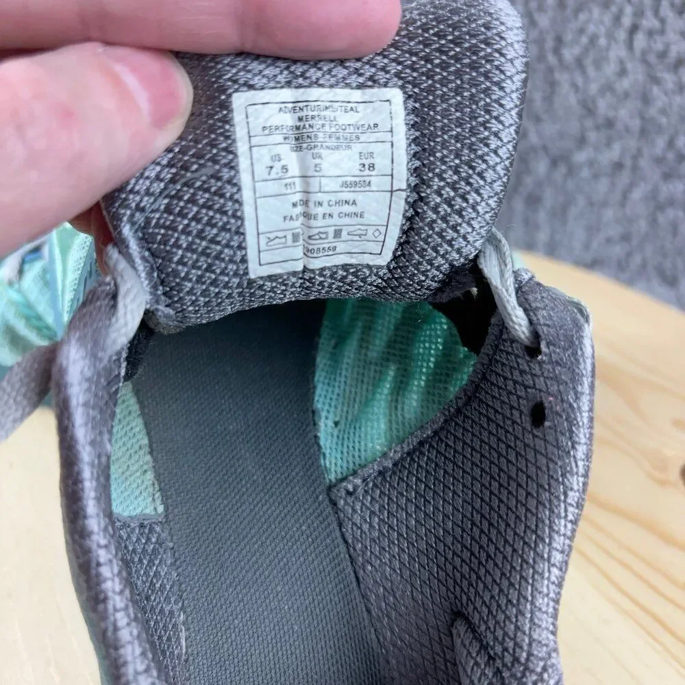 Merrell Bare Access Arc Trail Running Shoe Womens Size 7.5 Teal Outdoor Sneaker